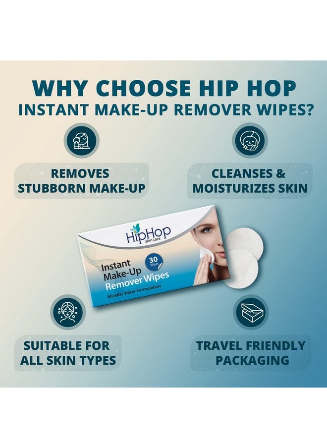 HIP HOP Skin Care Instant Make-up Remover Pads, 30 Wipes