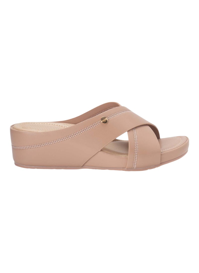 Bata Comfit Casual Wedge Slip On Sandals