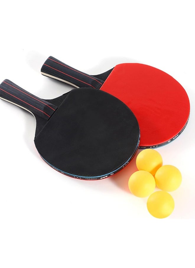 Ping Pong High Performance Level Table Tennis Racket Set - Table Tennis Racket with 4 Balls for Indoor and Outdoor Play