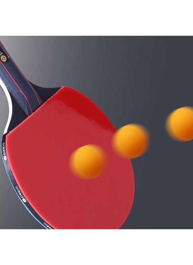 Ping Pong High Performance Level Table Tennis Racket Set - Table Tennis Racket with 4 Balls for Indoor and Outdoor Play