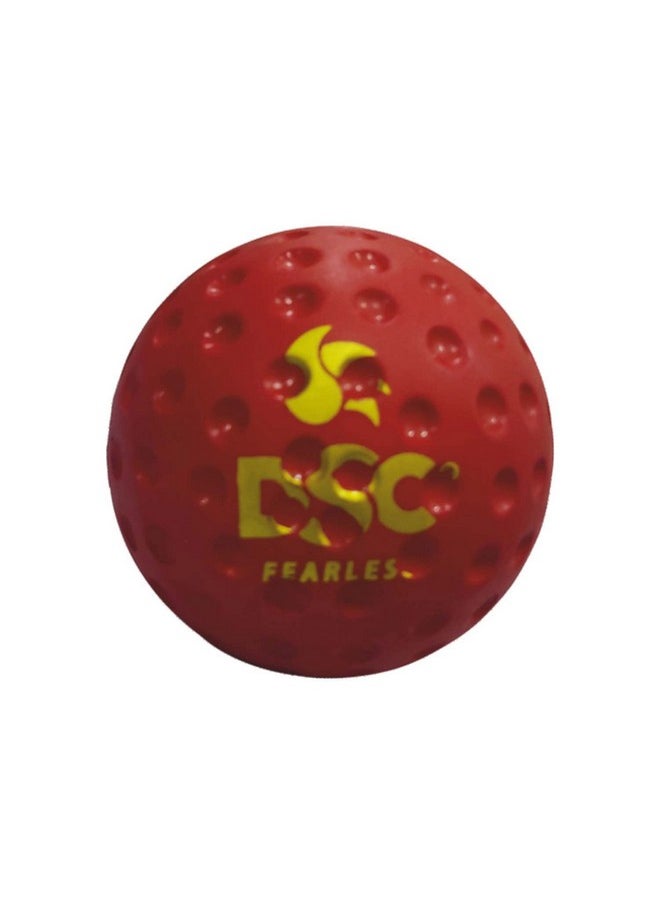 DSC Plastic Dimple Machine Cricket Ball (Red), standard