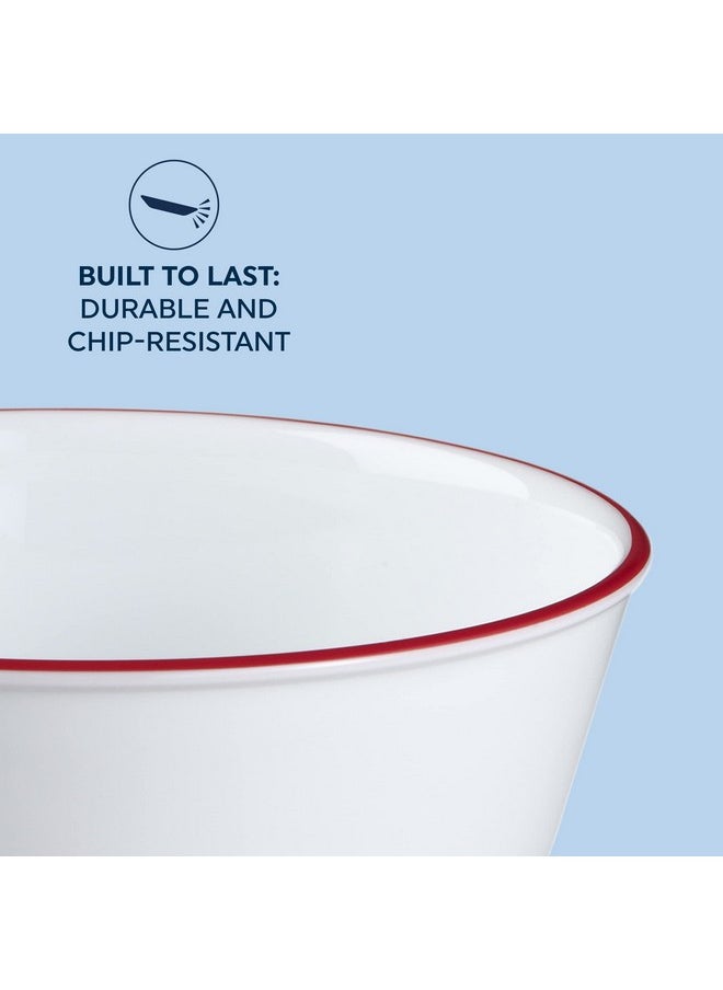 Corelle,Glass 28oz Red Band Bowl 6pk