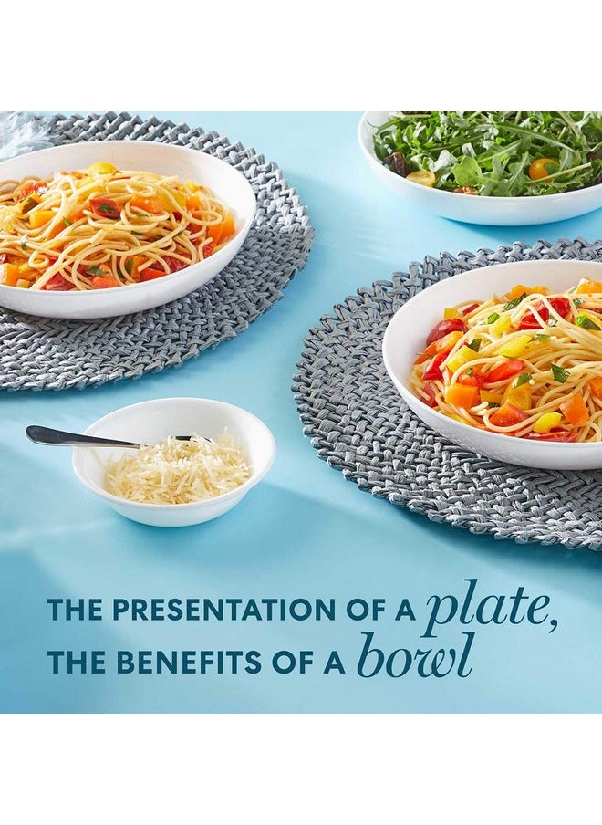 Corelle 4-Pc Versa Bowls for Pasta, Salad and More, Service for 4, Durable and Eco-Friendly 30-Oz , Compact Stack Bowl Set, Microwave and Dishwasher Safe, White