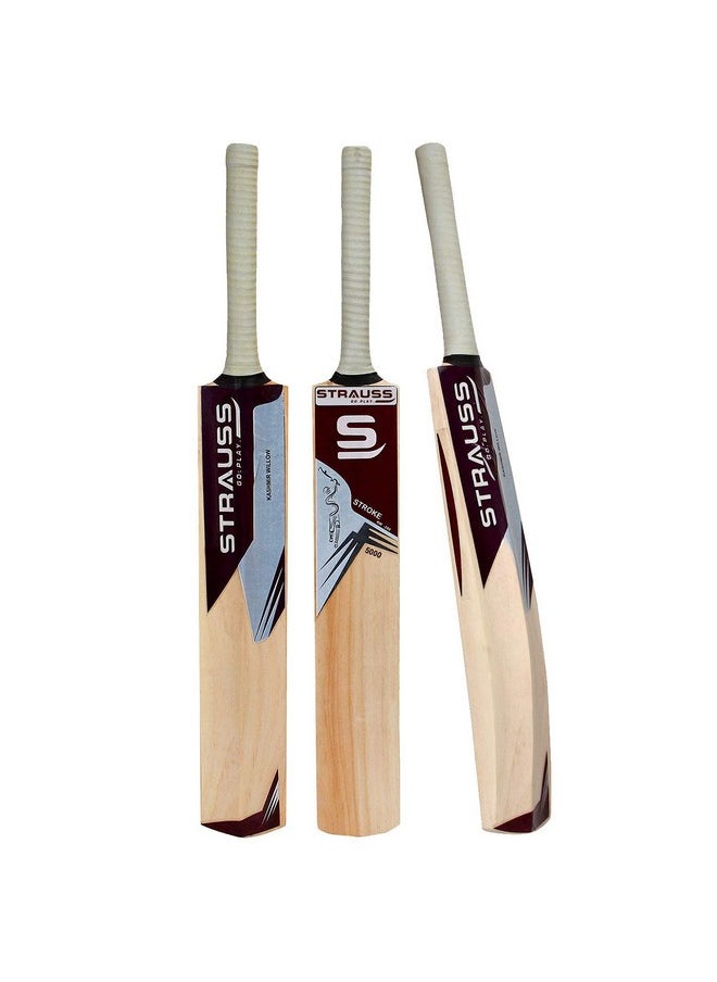 Strauss Cricket Bat | Edition: 5000 | Kashmir Willow | Size: SH | Tennis & Synthetic Ball Cricket Bat | Tennis Cricket Bat