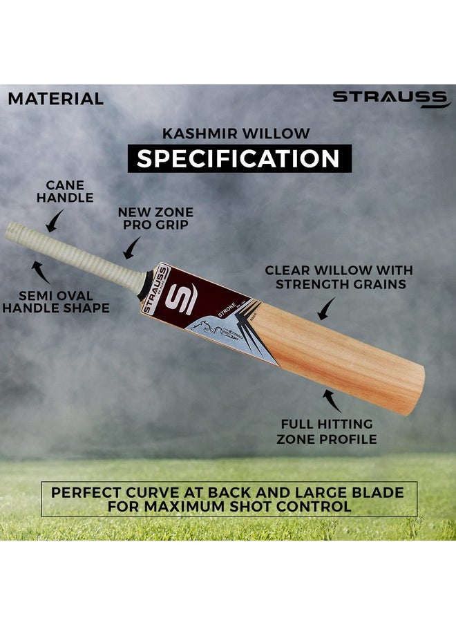 Strauss Cricket Bat | Edition: 5000 | Kashmir Willow | Size: SH | Tennis & Synthetic Ball Cricket Bat | Tennis Cricket Bat