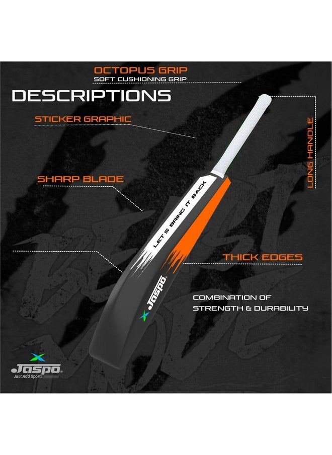 Jaspo Revive (World Cup Edition) Tennis Plastic Cricket Bat -Durable and Ideal for All Age Groups Boys Girls Kids and Adults (Revive (bat only))