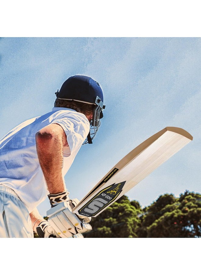 Strauss Underarm Cricket Bat | Kashmir Willow | Cricket Bat with Grip for Gully Cricket & Tournament Match | Standard Tennis Ball Bat for Cricket | Size: Short Handle (1150-1250 Grams)