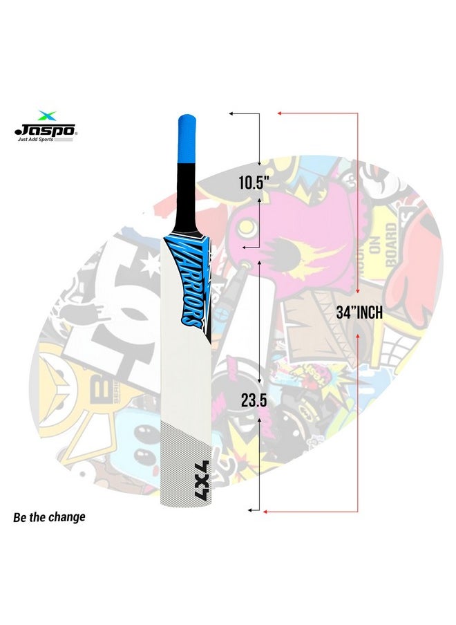 Jaspo Plastic Cricket Full Size Bat (34” X 4.5” inch) for All Age Groups (Warriors Bat)