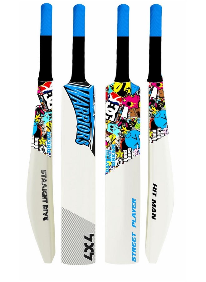 Jaspo Plastic Cricket Full Size Bat (34” X 4.5” inch) for All Age Groups (Warriors Bat)