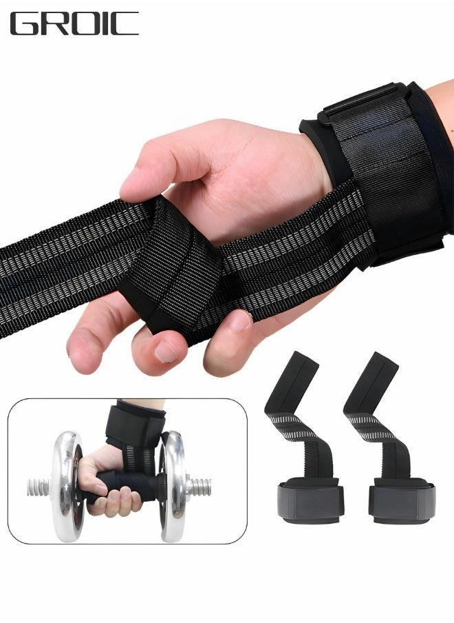 Lifting Wrist Straps for Weightlifting Power Weight Lifting Wrist Wraps for Weightlifting, Bodybuilding, Powerlifting, Strength Training, Deadlifts Straps