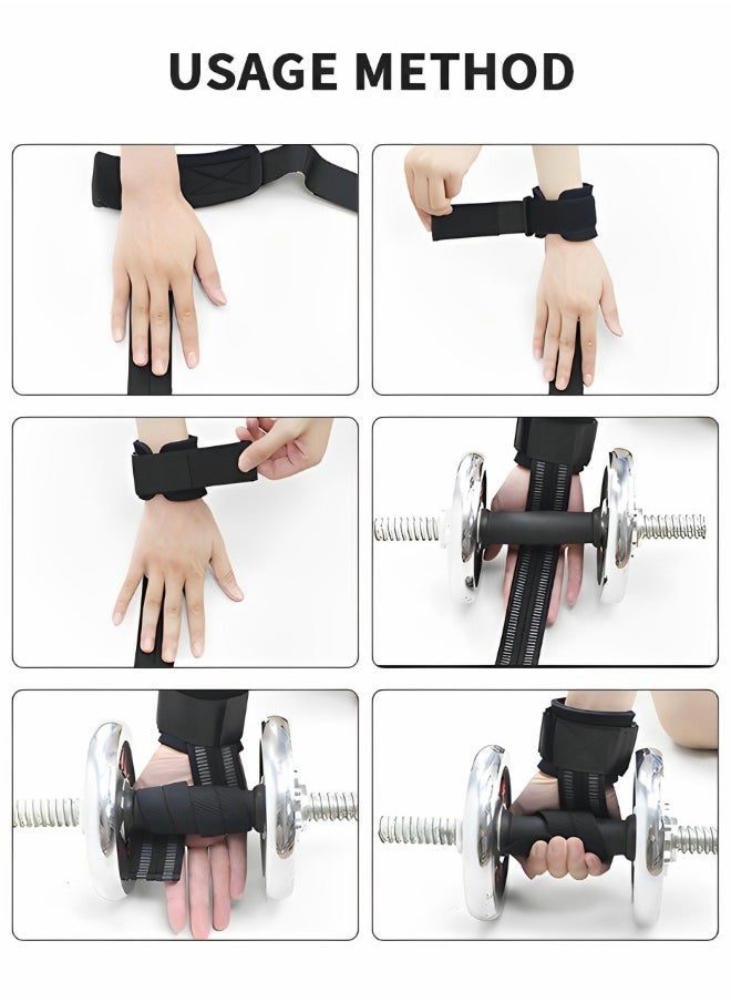 Lifting Wrist Straps for Weightlifting Power Weight Lifting Wrist Wraps for Weightlifting, Bodybuilding, Powerlifting, Strength Training, Deadlifts Straps