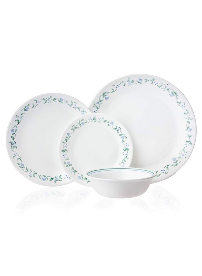 Corelle Vitrelle 8-Piece Dinner Plates Set, Triple Layer Glass and Chip Resistant, Lightweight Round , Country Cottage