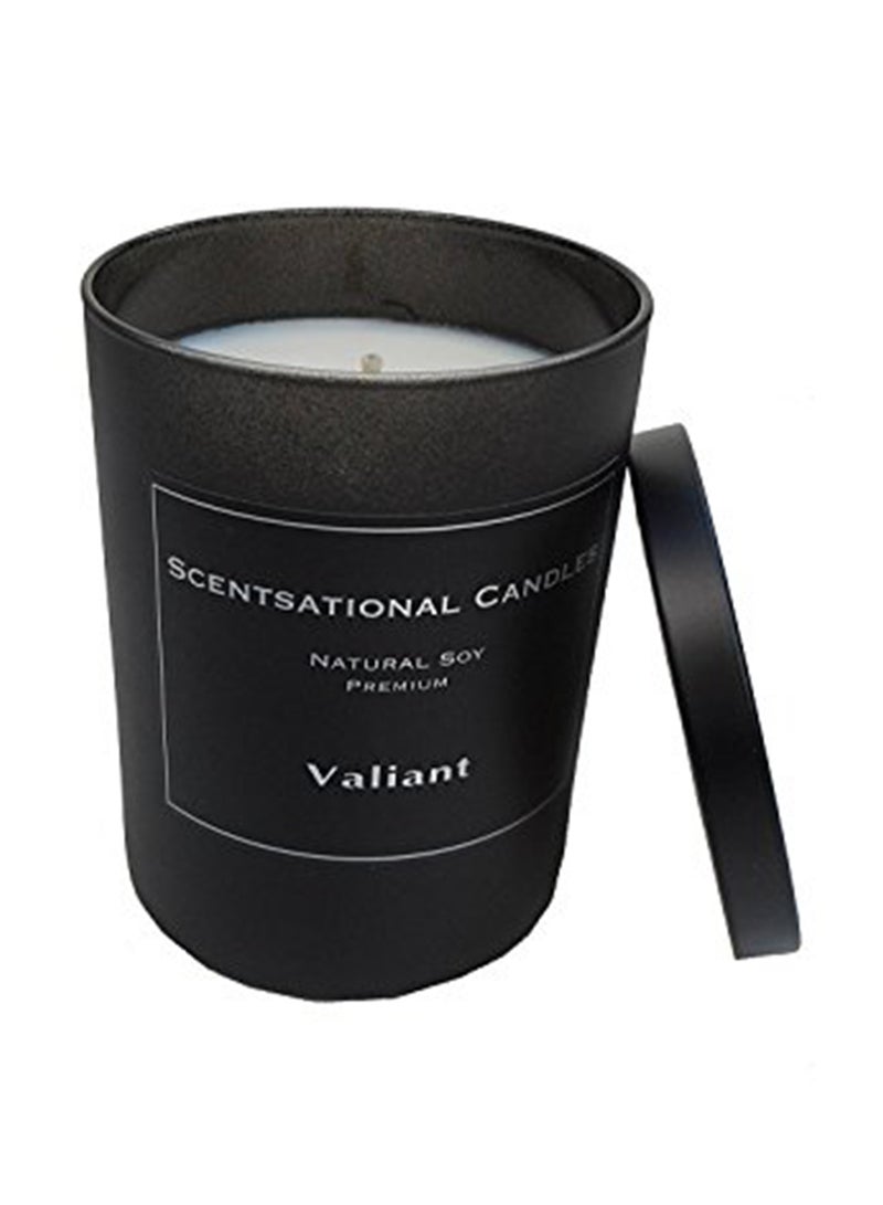 Premium Soy Candle - Valiant Black 4.2x3.2x3.2inch