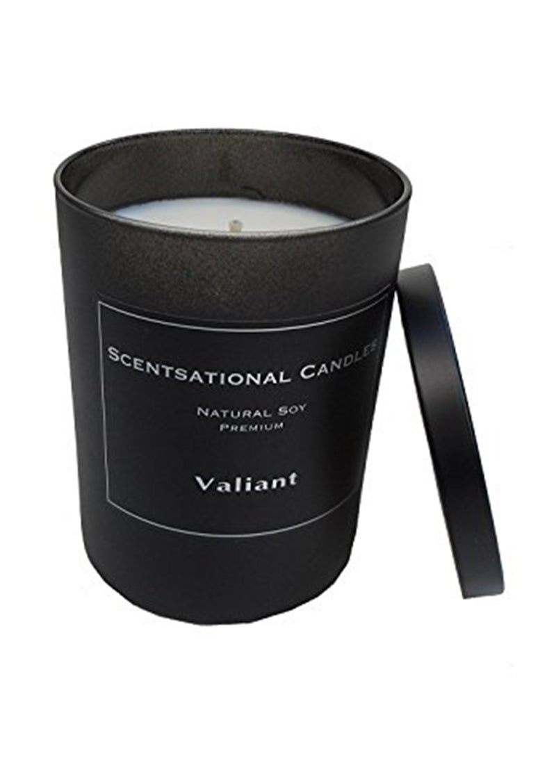 Premium Soy Candle - Valiant Black 4.2x3.2x3.2inch