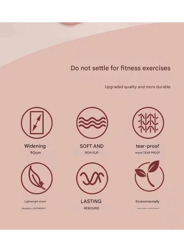 Yoga Mat With Anti Slip Grip Sound Insulation Shock Absorption Thickening Widening Indoor Sports Danceskipping Rope Fitness Mat For Children