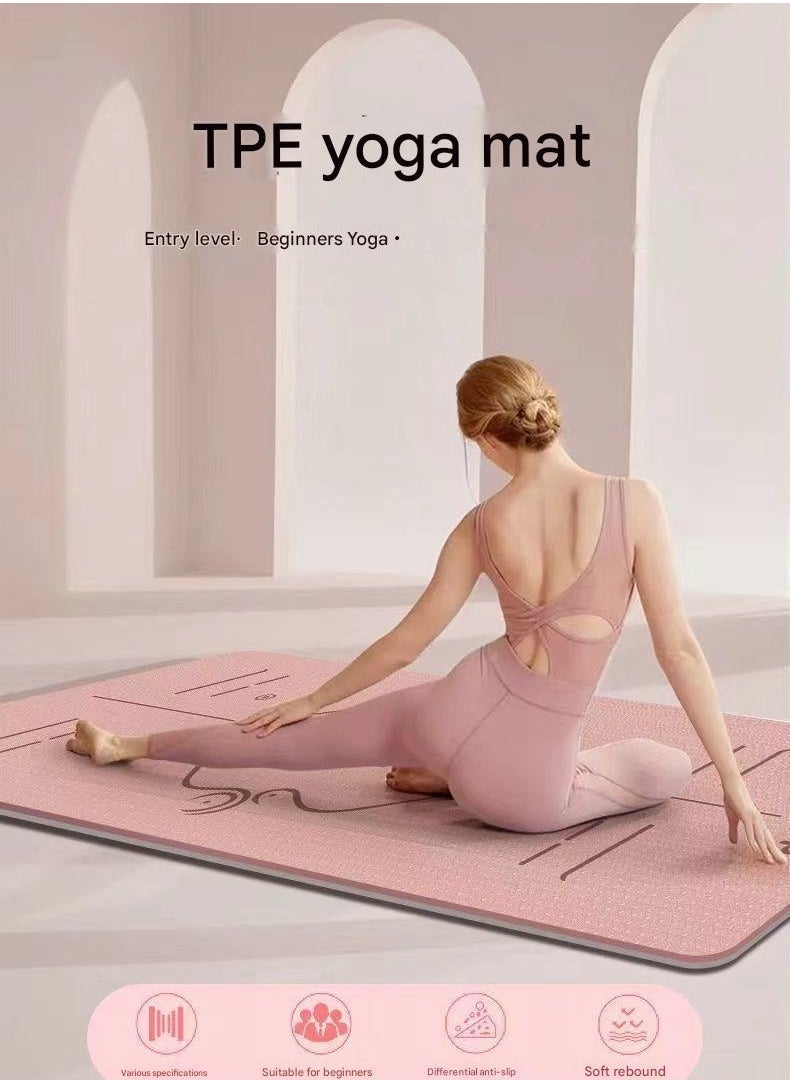 Yoga Mat With Anti Slip Grip Sound Insulation Shock Absorption Thickening Widening Indoor Sports Danceskipping Rope Fitness Mat For Children