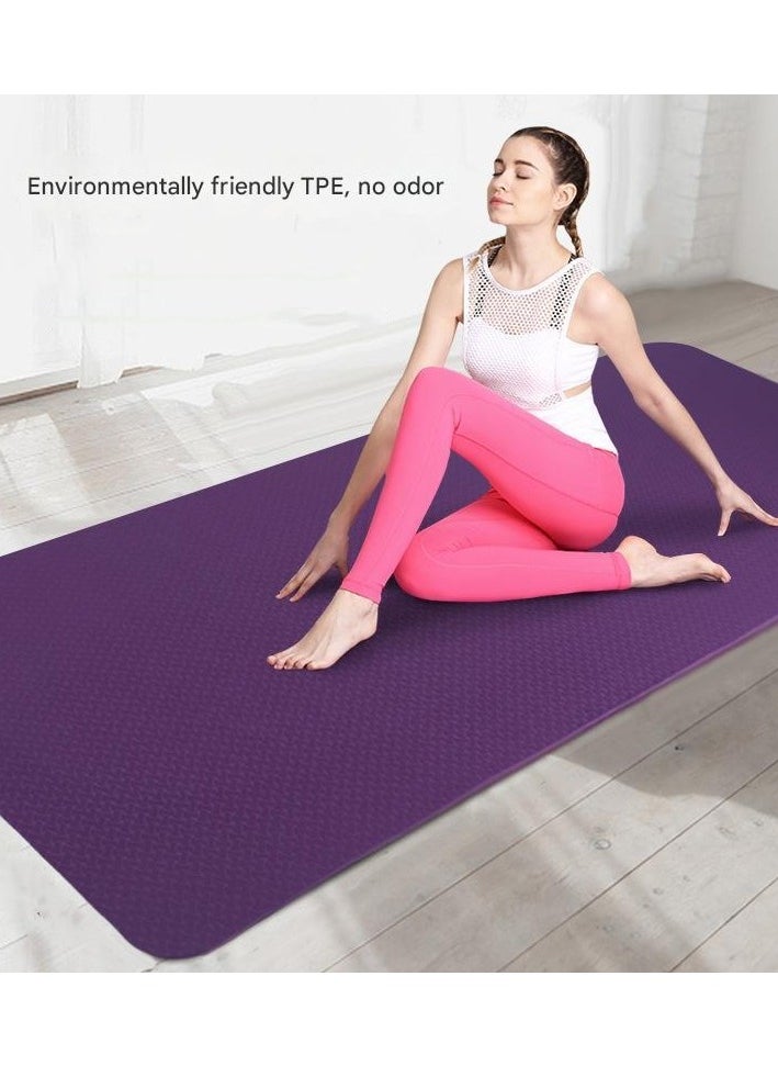 TPE Yoga Mat Manufacturer Yoga Wholesale Anti slip Single/Double layer Yoga Fitness Anti slip Home Female Shock Absorbent Soundproofing