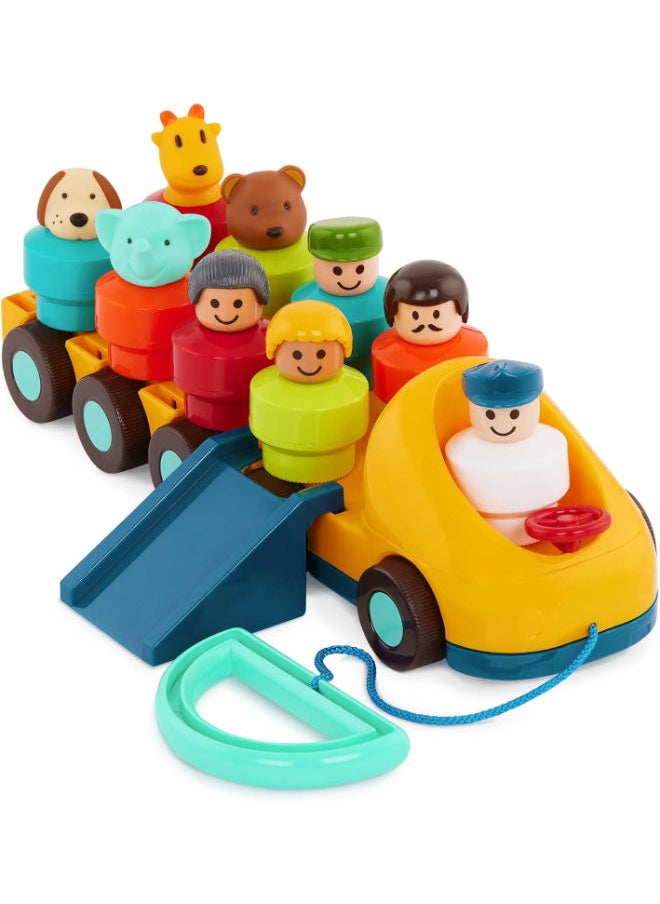 Bus Toy With Moving Parts And 9 Toy Characters