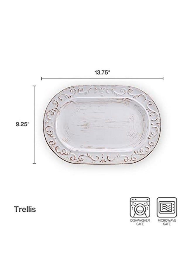 Pfaltzgraff Trellis Serving Platter, 13.75 inch, White