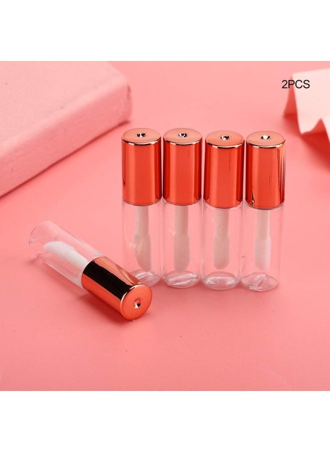 10pcs 1.2ml Mini Lip Gloss Tubes Bulk with Wand and Stopper Empty Plastic Lipstick Bottles Lip Gloss Container Cosmetic Supplies for Lipstick Samples DIY or Go out Use((Rose Gold)