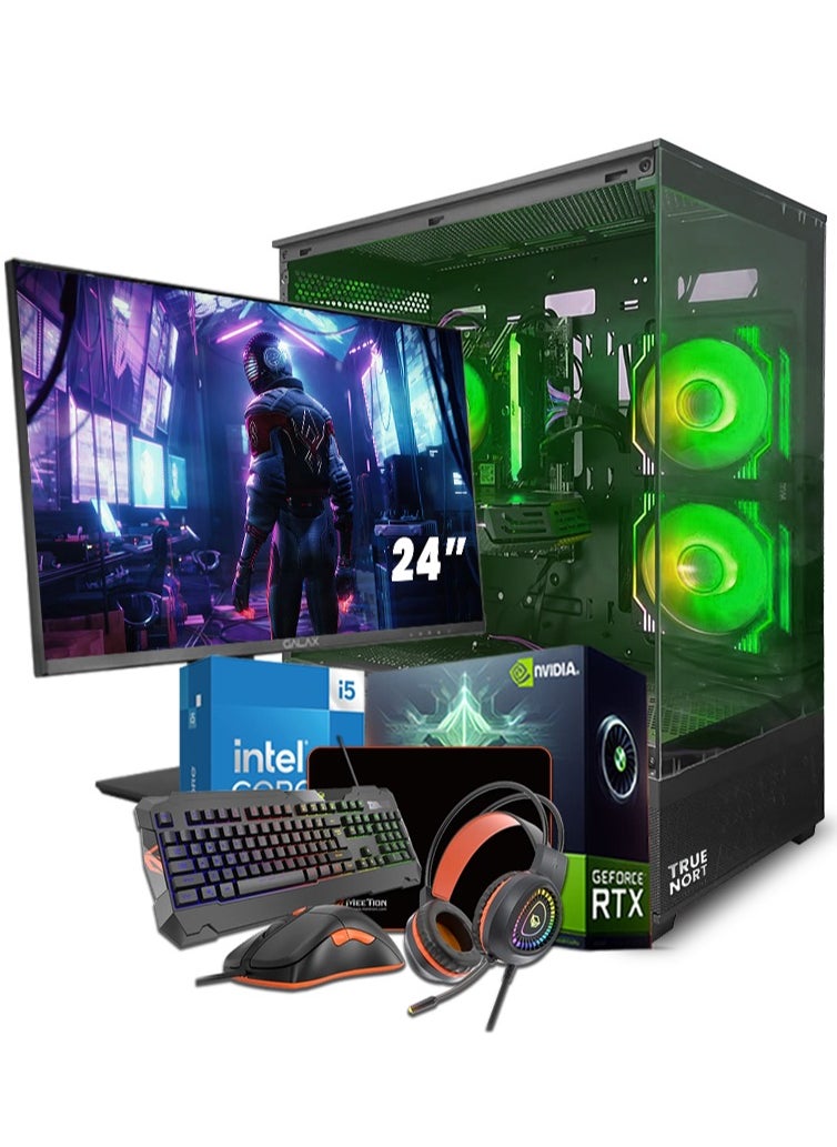 Quantum Fury All In One Bundle Gaming PC, Intel Core i5-11400F Processor/  NVIDIA RTX 3050 8GB GPU/ 16GB  RAM/ 1TB  SSD/ 24