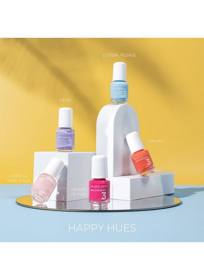 Dazzle Dry Mini Flight - Happy Hues- 5 Mini Lacquers