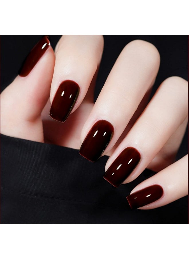 VENALISA 15ml Dark Red Gel Nail Polish, Deep Cherry Red Gel Polish Color Soak Off UV LED Nail Gel Polish Nail Art Starter Manicure Salon DIY at Home, 0.53 OZ