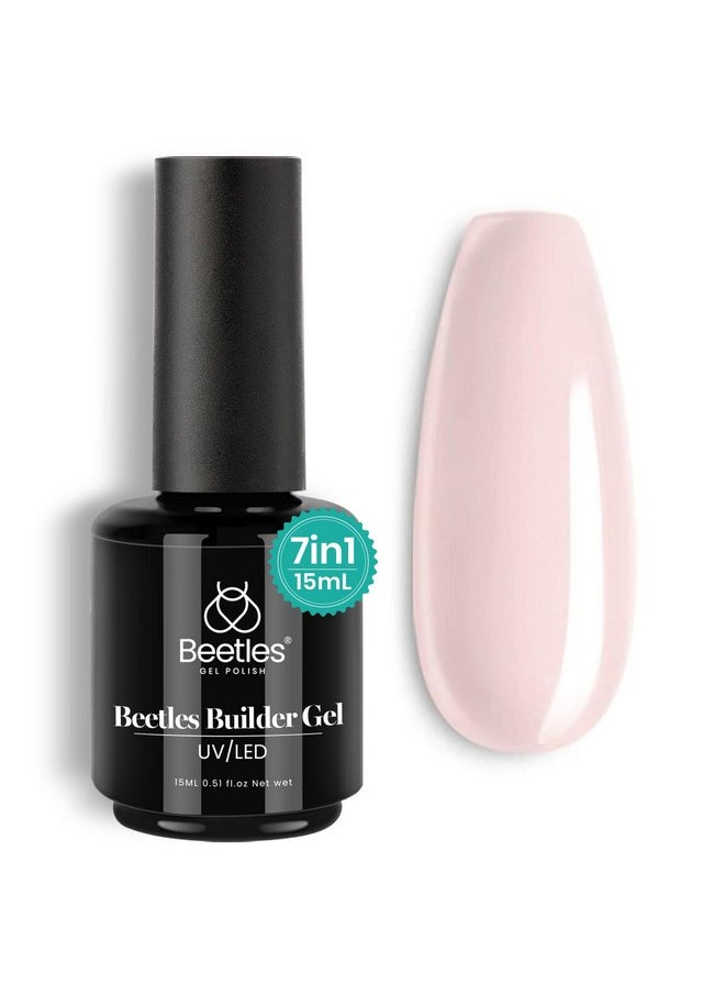 Beetles Builder Nail Gel for Nails 7 in 1 Cover Nude Translucent Builder Strengthener Gel Jelly Gel 15ML Hard Gel Extension Nail Gel, No Need Slip Solution