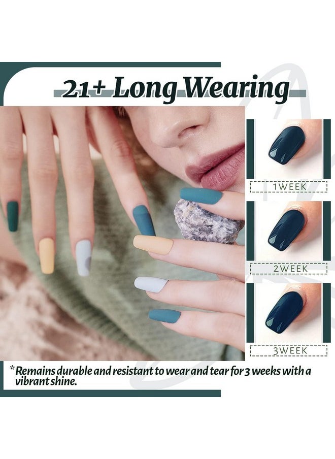 JEWHITENY 45 Pcs Gel Nail Polish Kit, Soak off Nail Lamp Gel Polish Starter Kit with 2pcs Glossy & Matte Top Coat and 2pcs Base Coat Gifts for Women