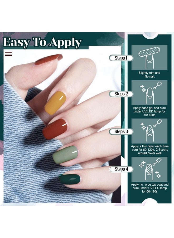 JEWHITENY 45 Pcs Gel Nail Polish Kit, Soak off Nail Lamp Gel Polish Starter Kit with 2pcs Glossy & Matte Top Coat and 2pcs Base Coat Gifts for Women