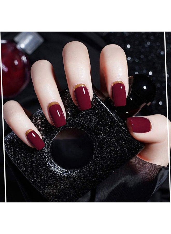 VENALISA 15ml Dark Red Gel Nail Polish, Burgundy Claret-Red Color Soak Off UV LED Nail Gel Polish Nail Art Starter Manicure Salon DIY at Home, 0.53 OZ