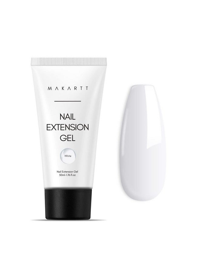 Makartt Poly Nail Gel,White,50ML,Nail Extension Gel for French Manicure Gel Builder Hard Gel for Nails Strengthener-Long-Lasting and Easy to Use Supplies for Salon Nail Art Design Easy DIY at Home