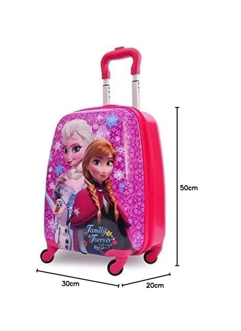 Frozen Princess Elsa and Anna Kid's Travel Luggage suitcase Childred Trolley Case Cartoon Rolling Bag for School Kids Trolley Bag on wheels Boarding Box