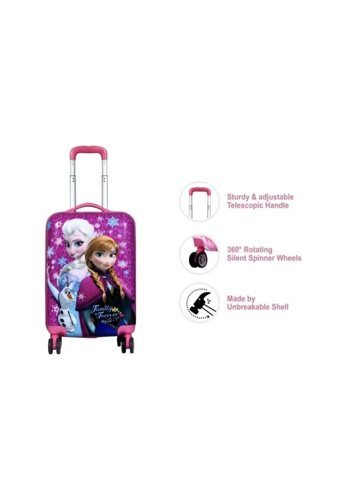 Frozen Princess Elsa and Anna Kid's Travel Luggage suitcase Childred Trolley Case Cartoon Rolling Bag for School Kids Trolley Bag on wheels Boarding Box