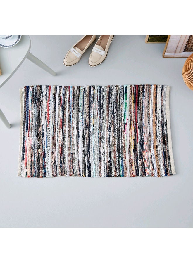 Small Cotton Rug Multicolour 80x50cm