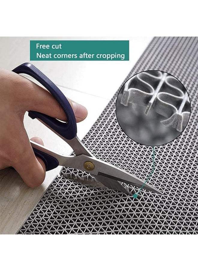 TIB Anti Skid & Multipurpose PVC Rubber Mat for Floor, Swimming Pool Mat, Shower Mat, Carpet, Rainmat, Bathroom Mat, Waterproof Entrance Doormat, Grey, 2X5 Feet