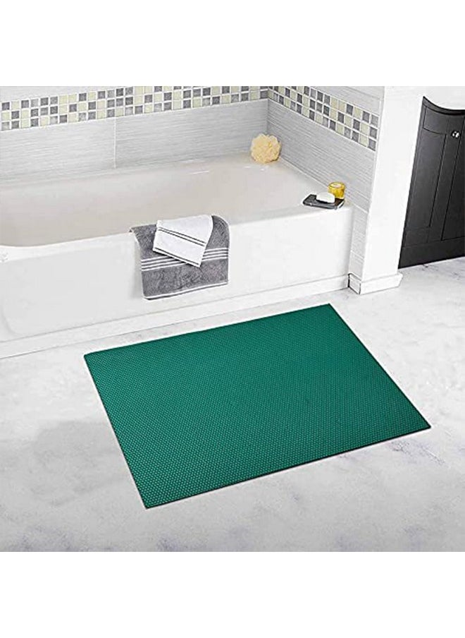 Yellow Weaves Anti Skid Multipurpose PVC Rubber Mat for Floor, Bathroom, Swimming Pool, Kitchen, Indoors, Outdoors | Color - Green | Waterproof Entrance Doormat, Rain Jali Mat (2x3 Feet)