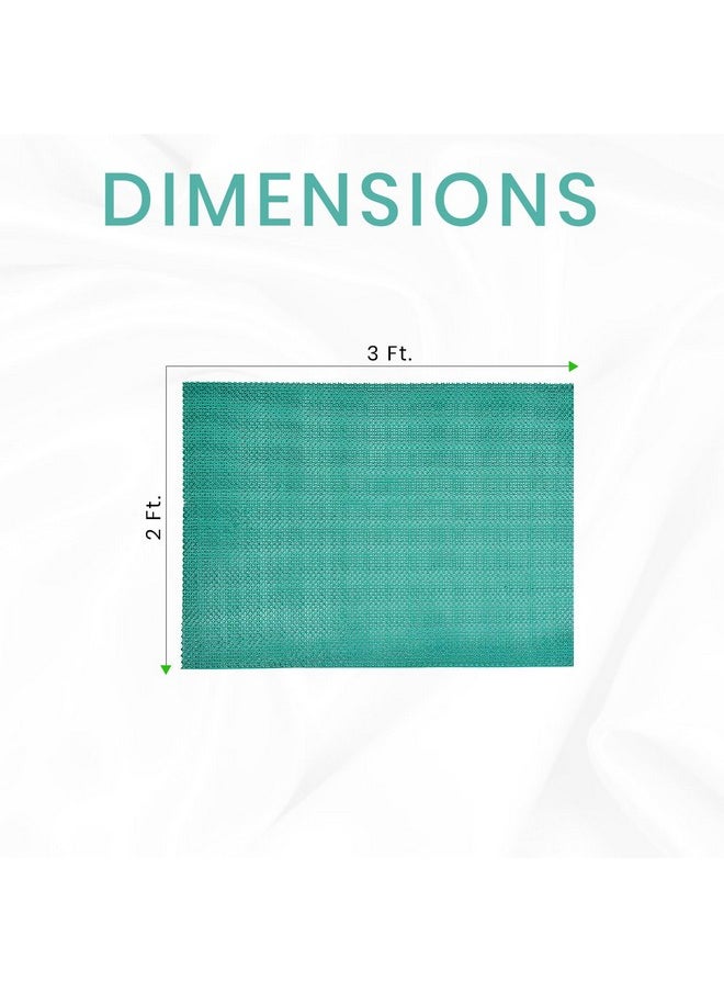 Yellow Weaves Anti Skid Multipurpose PVC Rubber Mat for Floor, Bathroom, Swimming Pool, Kitchen, Indoors, Outdoors | Color - Green | Waterproof Entrance Doormat, Rain Jali Mat (2x3 Feet)