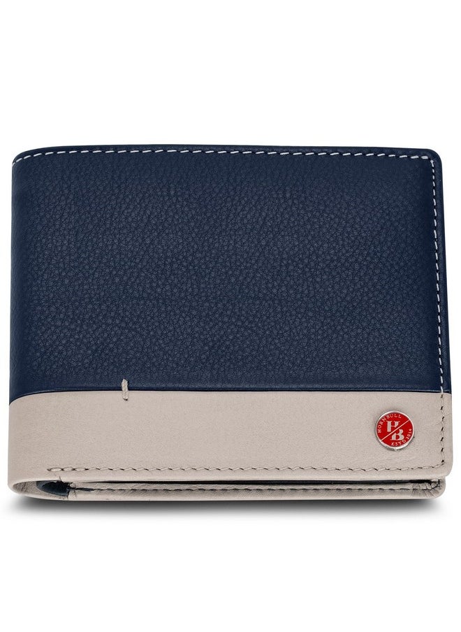 HORNBULL Jackson Navy Leather Wallet for Men | Branded Quality Mens Wallet with RFID Blocking | Wallets Men Genuine Leather | Purse Men Leather