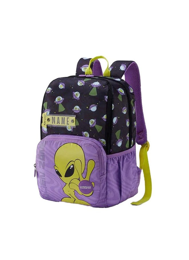 American Tourister Diddle 3.0, 21 L Volume School Backpack with Front Organizer and Spacious Interiors for Boys - Alien Black