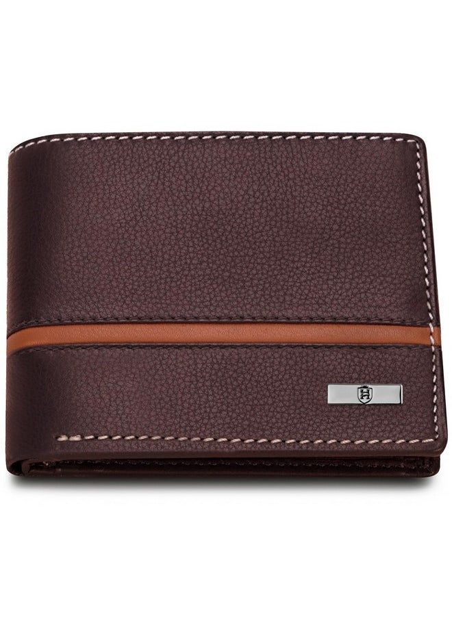 HORNBULL Denial Brown Leather Wallet for Men | Wallets Men with RFID Blocking | Mens Wallet Leather