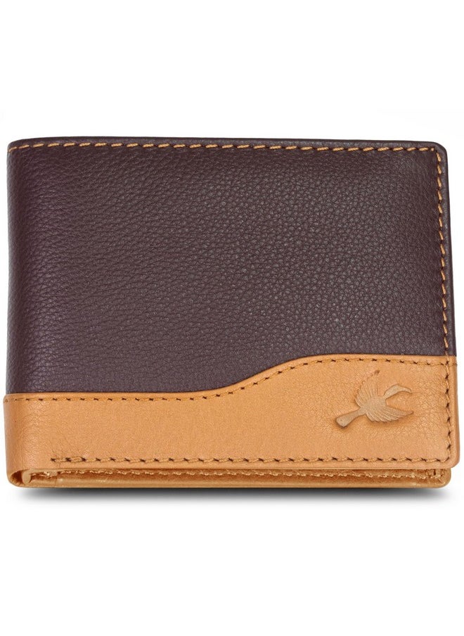 HORNBULL Men's Buttler Genuine Leather RFID Blocking Wallet (114 BRN)