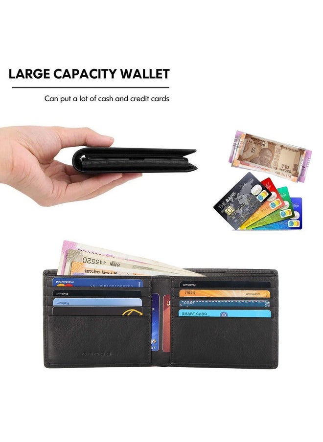 Cross Black Men's Wallet Stylish Genuine Leather Wallets for Men Latest Gents Purse with Card Holder Compartment (AC018121B)