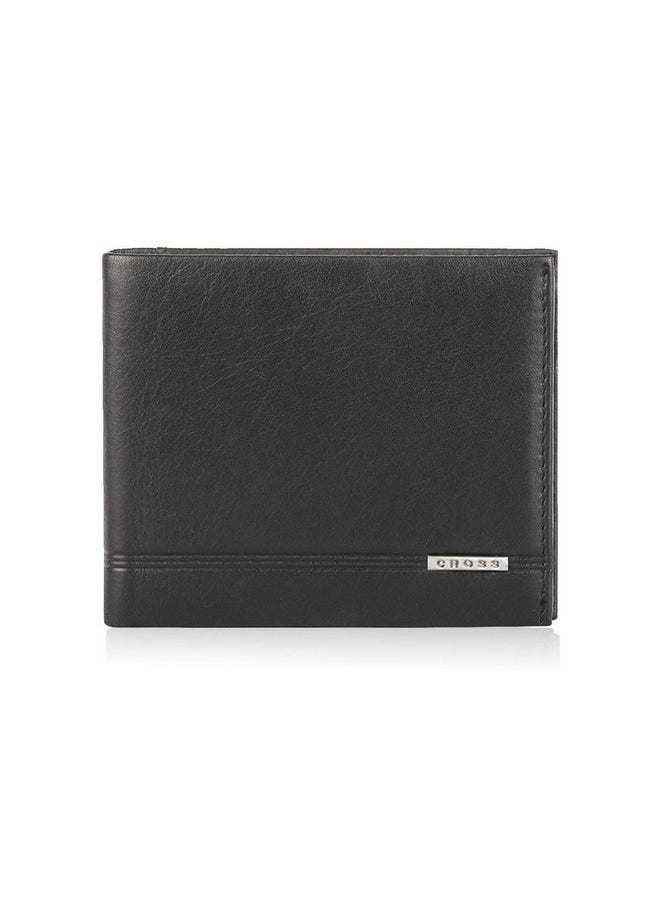 Cross Black Men's Wallet Stylish Genuine Leather Wallets for Men Latest Gents Purse with Card Holder Compartment (AC018121B)