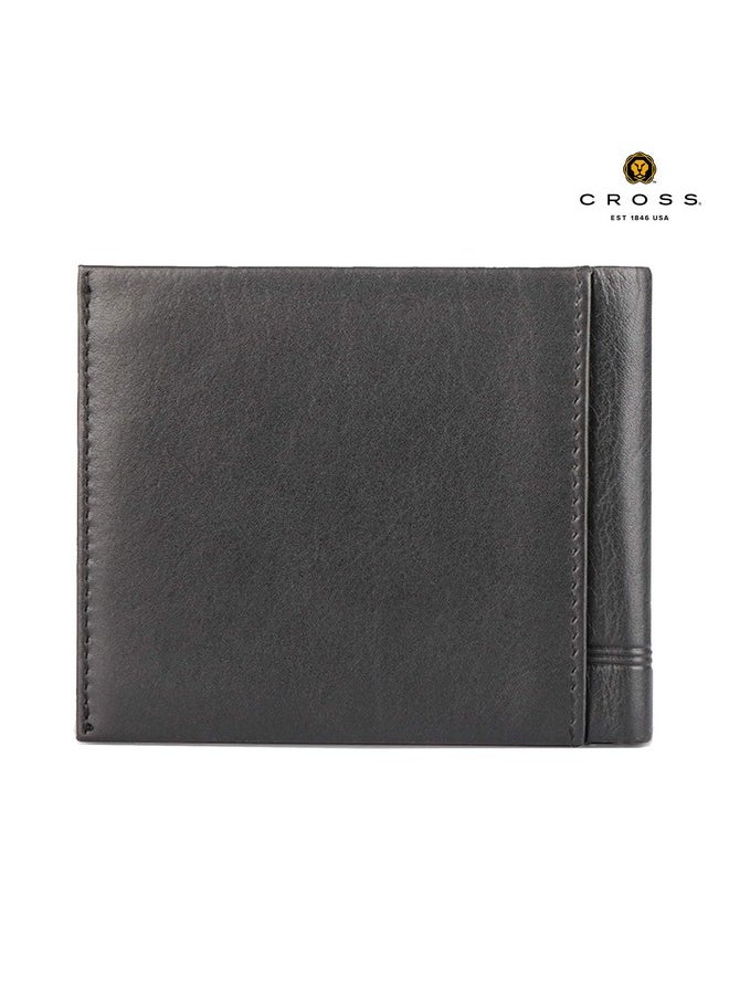 Cross Black Men's Wallet Stylish Genuine Leather Wallets for Men Latest Gents Purse with Card Holder Compartment (AC018121B)