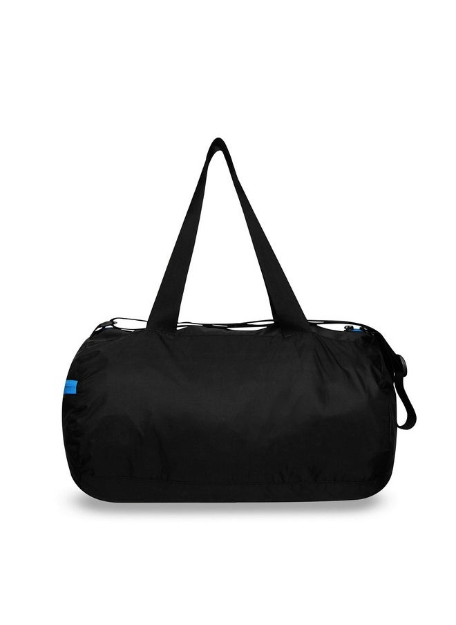 Nivia Deflate Round 01 Polyester Gym Bag/Unisex Gym Bags/Adjustable Shoulder Bag for Men/Duffle Gym Bags for Men/Carry Gym Accessories/Fitness Bag/Sports &Travel Bag/Gym kit Bag (Black)