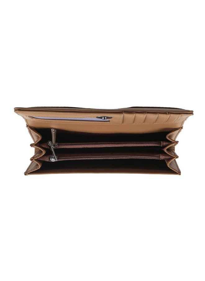 Mochi Womens Synthetic Brown Bifold (One Size)