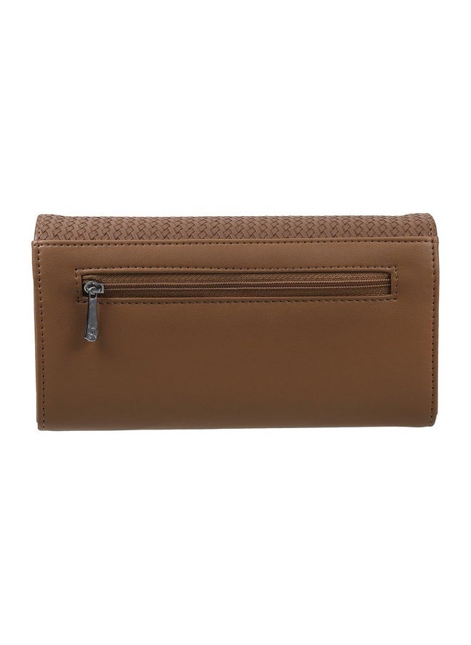 Mochi Womens Synthetic Brown Bifold (One Size)