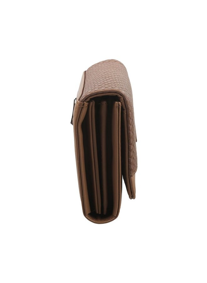 Mochi Womens Synthetic Brown Bifold (One Size)