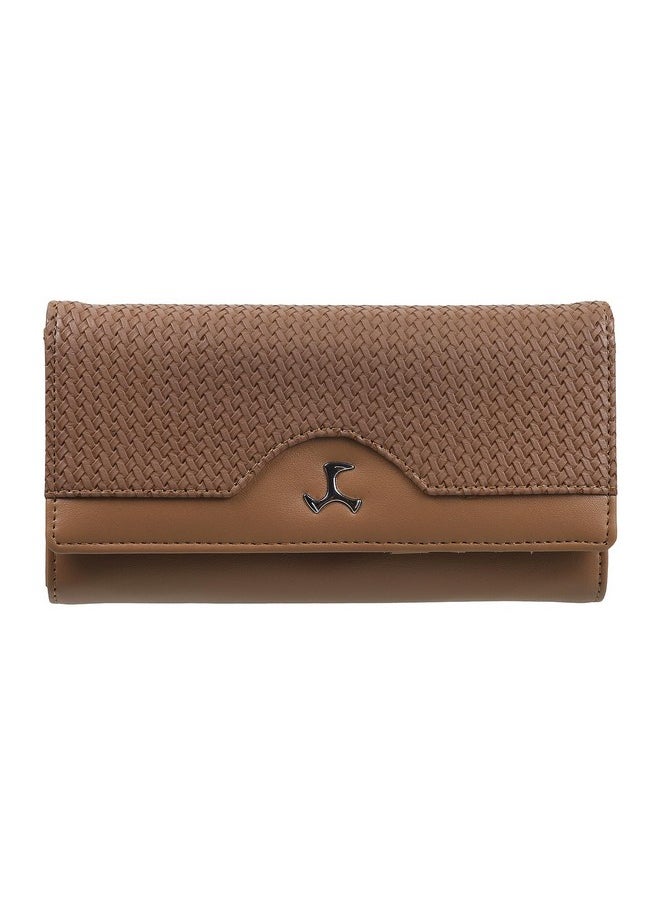 Mochi Womens Synthetic Brown Bifold (One Size)